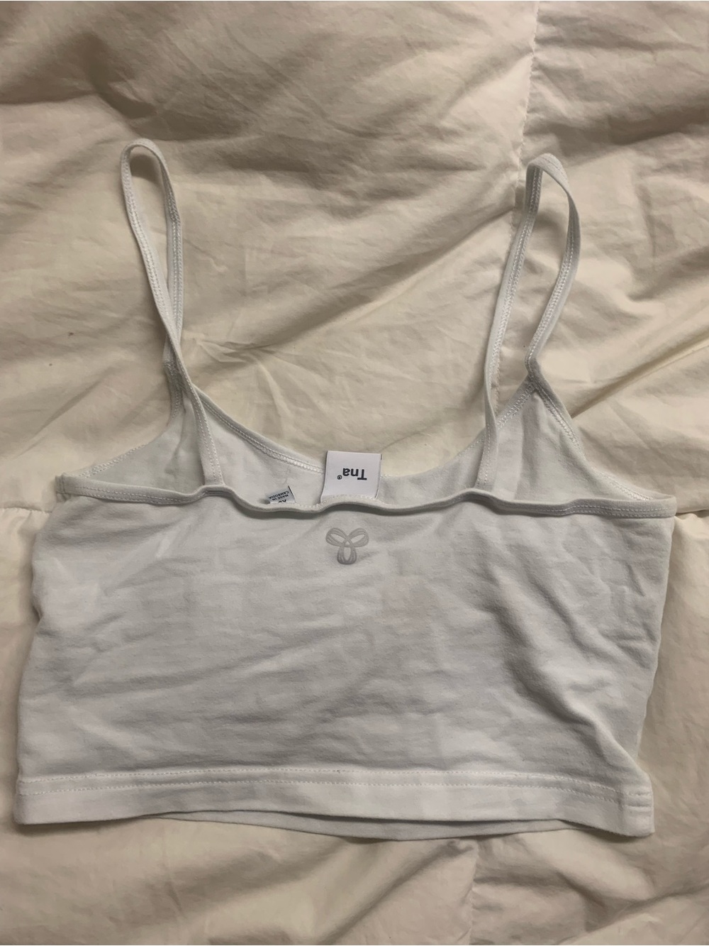 TNA White Cropped Cami Tank